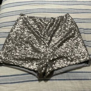 Sequin high waisted shorts